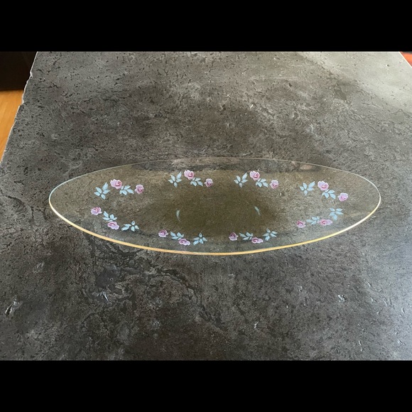 Floral Glass Decorative Dish/tray - Picture 4 of 8